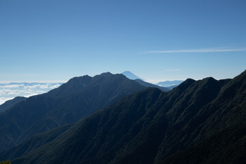 鳳凰三山と富士山