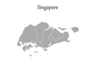 Singapore map vector illustration isolated design