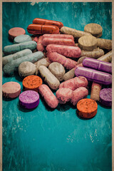 Assorted pills colorful