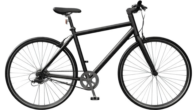Modern City Bicycle Isolated on White On White