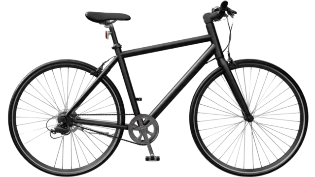 Modern City Bicycle Isolated on White On White