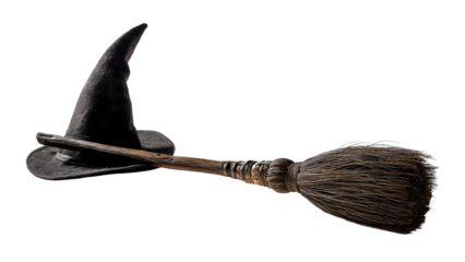 Witch’s Broom and Hat Set