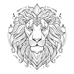 Fototapeta premium lion head vector