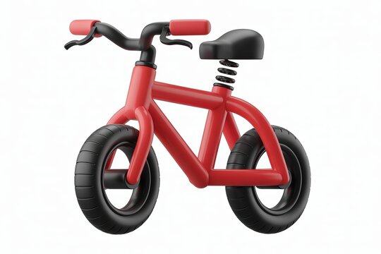 Bright red modern tricycle for children fun and outdoor play