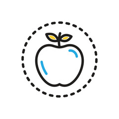 Multi color icon for fruit