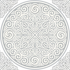A seamless Celtic stone carving pattern featuring engraved spirals and knots. Perfect for historic, cultural, or fantasy-inspired projects.