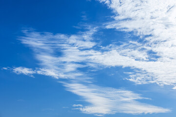Natural photo background, white clouds in blue sky
