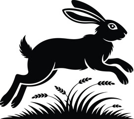 running rabbit silhouette