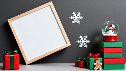 ChristmasGiftsSnowGlobeFrame