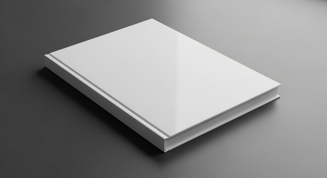 A minimalist white book/album cover on a dark background. The sleek, elegant design has no visible text or imagery, focusing on the striking contrast.