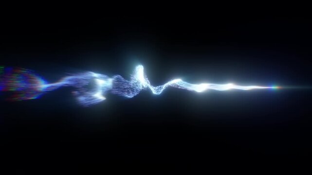 4K Bokeh lights. Holiday motion background. Glowing particle abstract. 2160p 60fps. Exploding particles. 3d rendering. Isolated on black effect. 2026 Trend footage. Blue and purple color