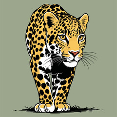 realistic leopard vector illustration