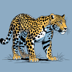 realistic leopard vector illustration