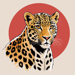 realistic leopard vector illustration