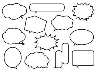 シンプルな吹き出しセット