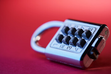 Lock padlock with number security code