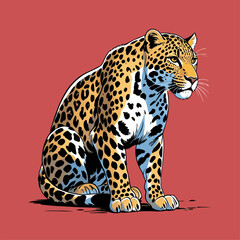 realistic leopard vector illustration