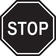 STOP Sign Icon: Road Safety, Regulation & Driver Awareness Symbol