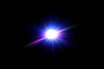 Bright, colorful light burst against a black background.