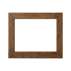 Rustic wooden picture frame with mitered corners high quality PNG file isolated on transparent background