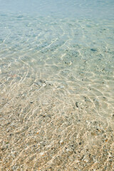 Beautiful view of Cristo Rei Backside Beach or known as Dolok Oan Beach in Dili, Timor Leste. Sea waves background