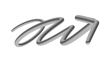 Twisted Pipe Arrow 3D Direction Concept