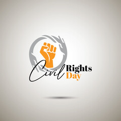 Civil Rights Day logo design concept 