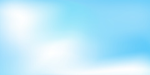 Illustrations clear blue sky. Pastel rainbow. Light blue white color vector banner. Simple art summer pattern