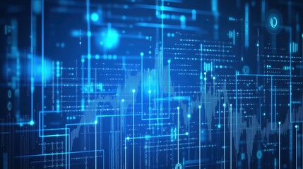 Fototapeta premium Abstract digital network visualization