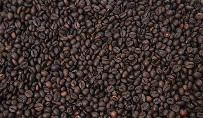 Roasted Coffee Bean Cascade: Aromatic Texture