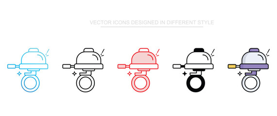 Cycle Bell icon design with white background stock illustration