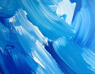 Abstract artwork using different shades of blue
