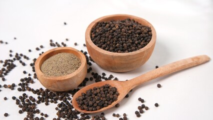 Black Pepper Still Life: Whole and Ground