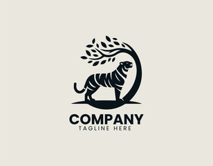Tiger Branch vector logo illustration