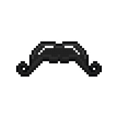 Fototapeta premium Pixel art moustache graphic design illustration