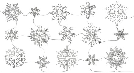 Elegant Garland of Snowflakes A Delicate Winter Celebration