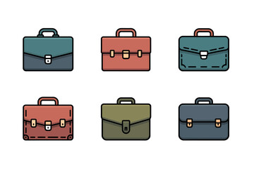 Professional Briefcase Outline Graphic