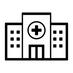 Obraz premium hospital icon isolated PNG transparent