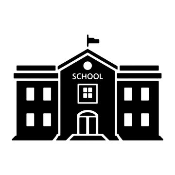 school building  icon isolated PNG transparent