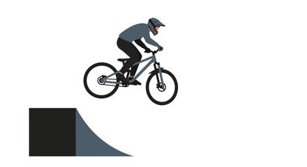 Obraz premium Cyclist Airing Jump Bike Stunt Art for Sporty Design