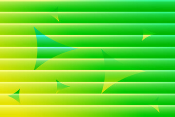 Abstract green and yellow gradient with geometric shapes