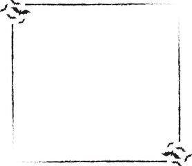 Halloween Bats Frame , Flying Bats Border Design	