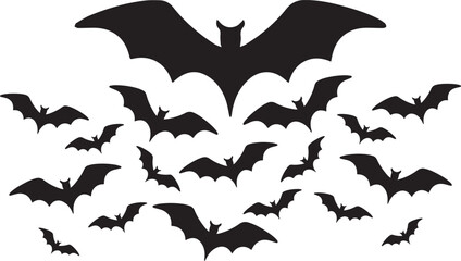 Halloween Bats Frame , Flying Bats Border Design	