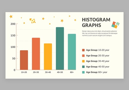 Histogram Infographic Vector with Cute Education Style for School Teachers