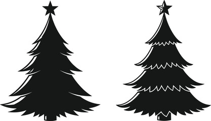 Fototapeta premium two styles, black and white festive vector illustration, minimalist holiday design, seasonal decoration icons, stylized winter celebration artwork pack