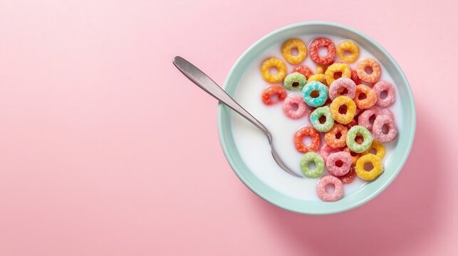 Cereal Bowl with Colorful Loops