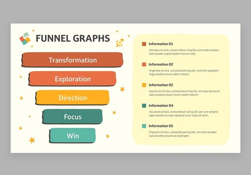Funnel Infographic Chart Vector with Cute Education Style for School Teachers