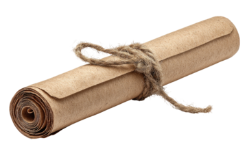 Rolled parchment document tied with twine (1)