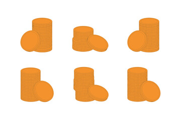 Gold Coins Pile Illustration
