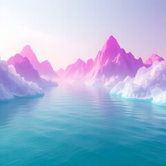fantastic sea and mountains